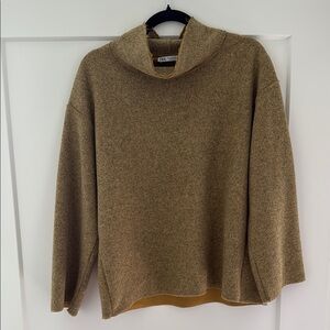 Zara Tan Cowl Neck Sweater